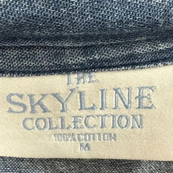 The Skyline Collection Sleeveless Denim Vest Blue Size Medium Women's Top - Picture 3 of 3